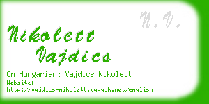 nikolett vajdics business card